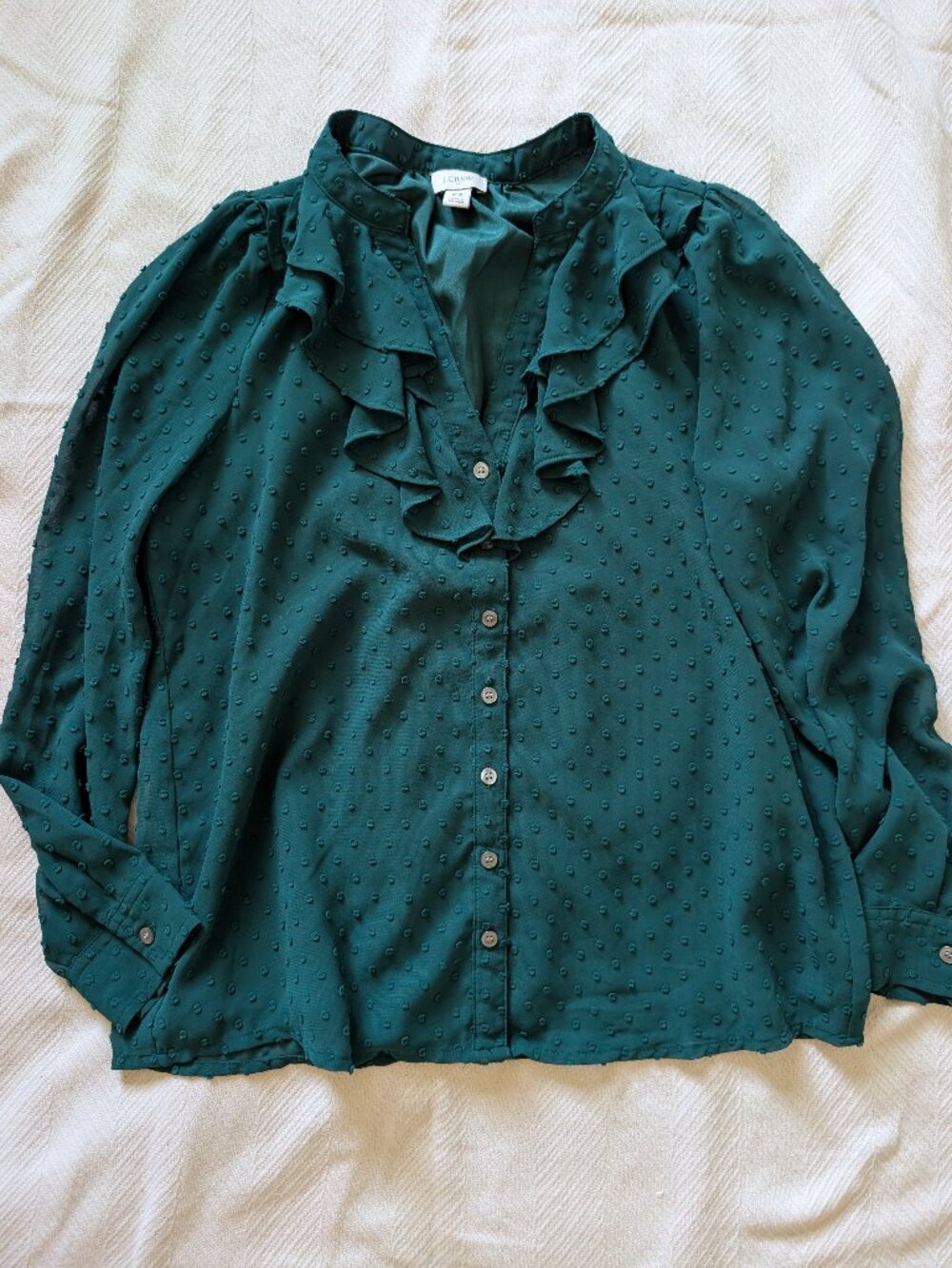 Green J-Crew button down blouse - size S